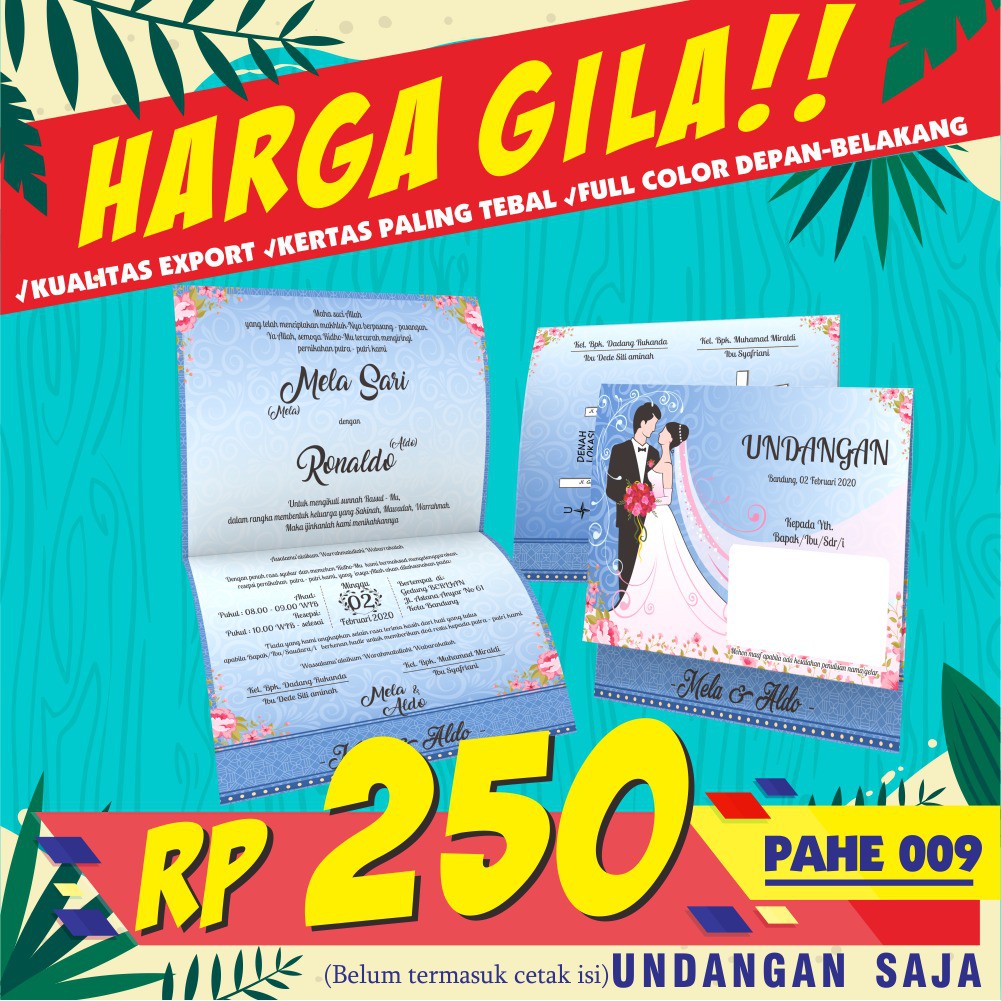 Blangko Undangan Pernikahan Series Pahe 009