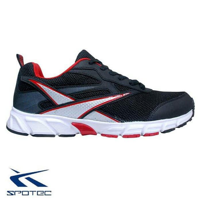 SEPATU RUNNING SPOTEC VIVO BLACK/RED FULL ORIGINAL