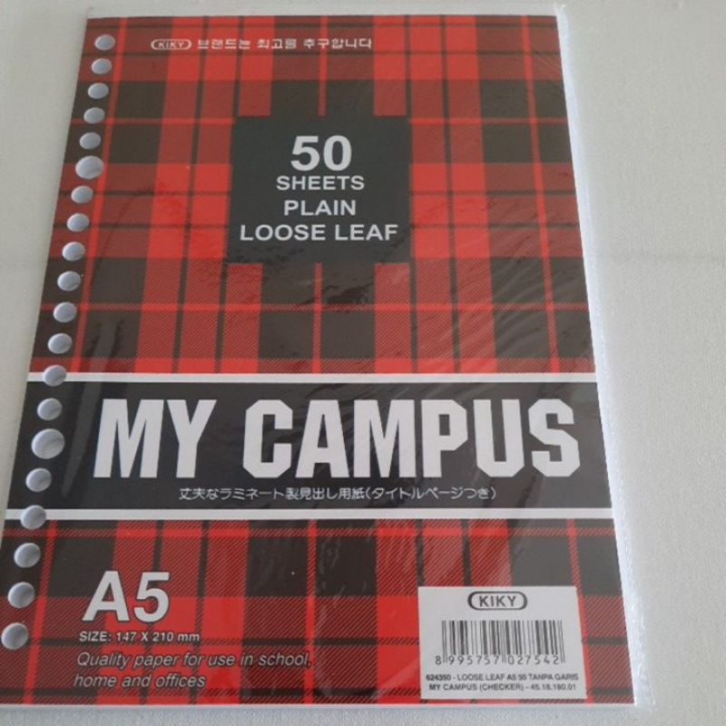 

Loose Leaf KIKY A5 Polos (50 lembar)