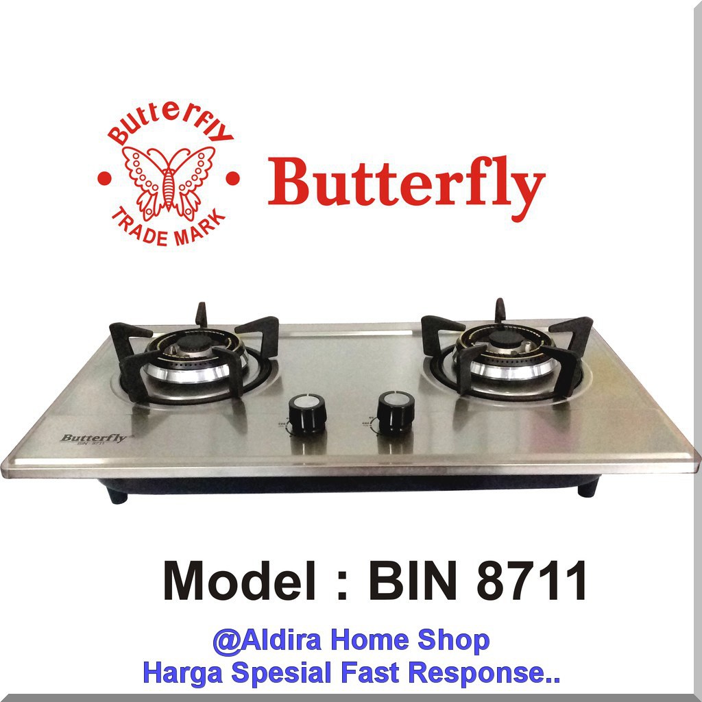 Kompor Gas 2 Tungku Kompor Tanam LPG Butterfly Promo Spesial