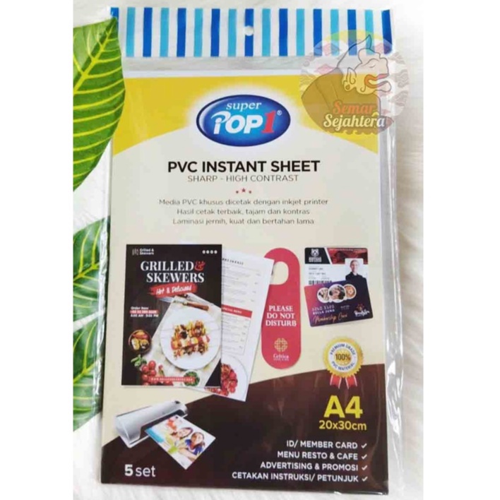

[PAK] BAHAN ID CARD / KERTAS PVC POP1 A4 20X30 CM 5 LEMBAR*