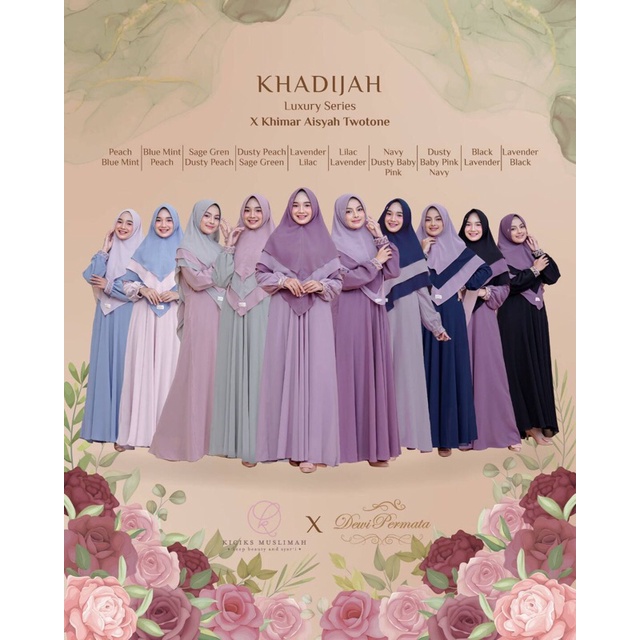 Khadijah premium series x khimar Aisyah by Dewi Permata