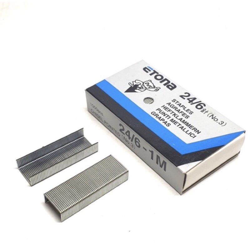 

Etona Staples No.3 24/6 Isi Stapler Hekter Besar HD 50 - Satuan