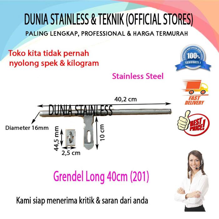 Grendel Long 40cm 201 pintu kayu besi jendela pagar alat alat teknik