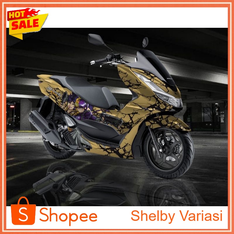 STICKER DECAL HONDA PCX 160 BEAUTY KILLER GOLD GRAFIS