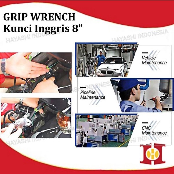 Kunci Inggris Ingris Pas Sok Mur Bengkel Press 6 8 10 Inch