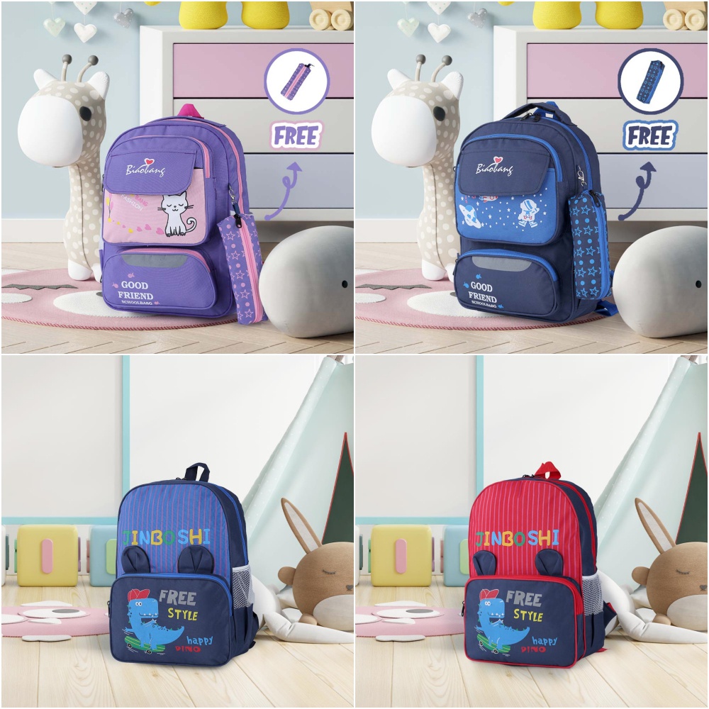 Tas Ransel Sekolah Anak Tk Sd Motif Ukuran Sedang Umur 5 7 8 9 10 Tahun Backpack Lucu