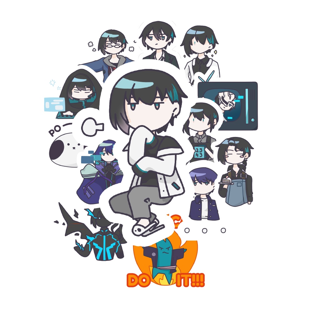 Stiker Mayuzumi Kai | Nijisanji Fanmerch