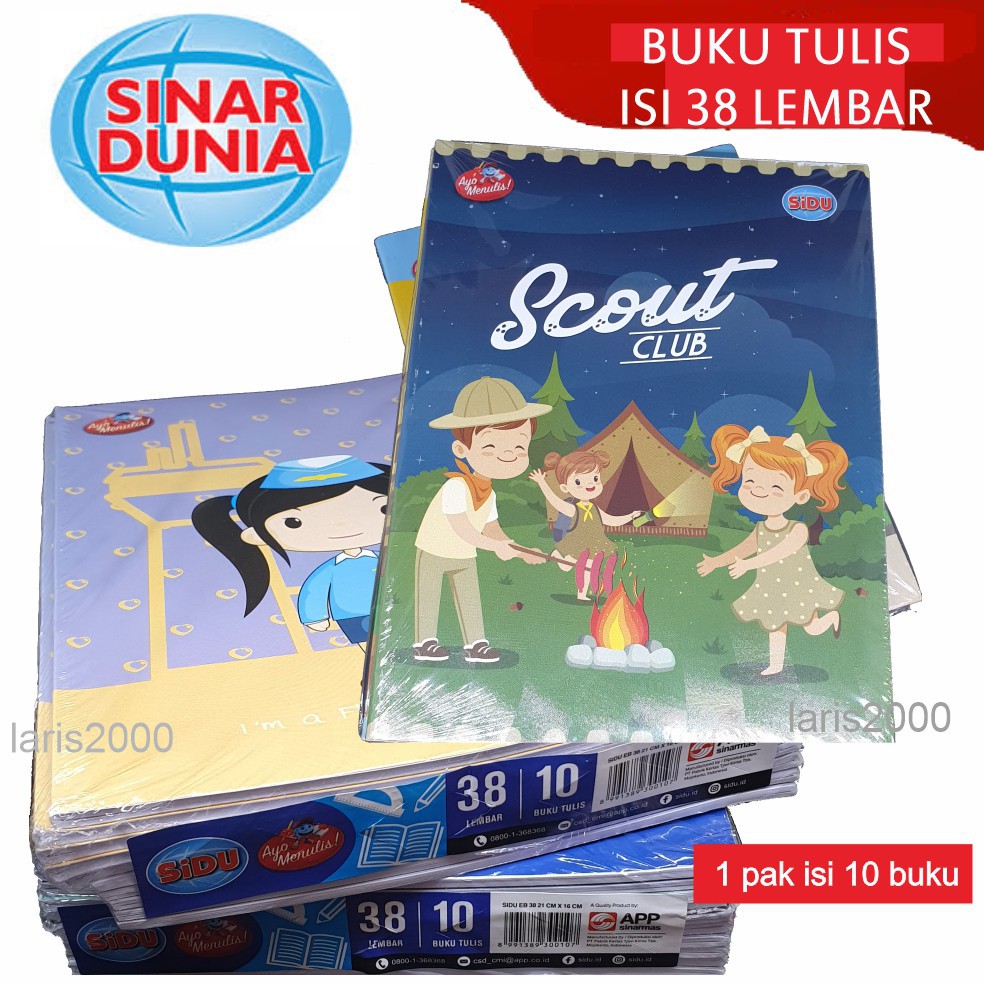 

HJK Buku Tulis Sinar Dunia SIDU 38 Lembar Anti Sobek