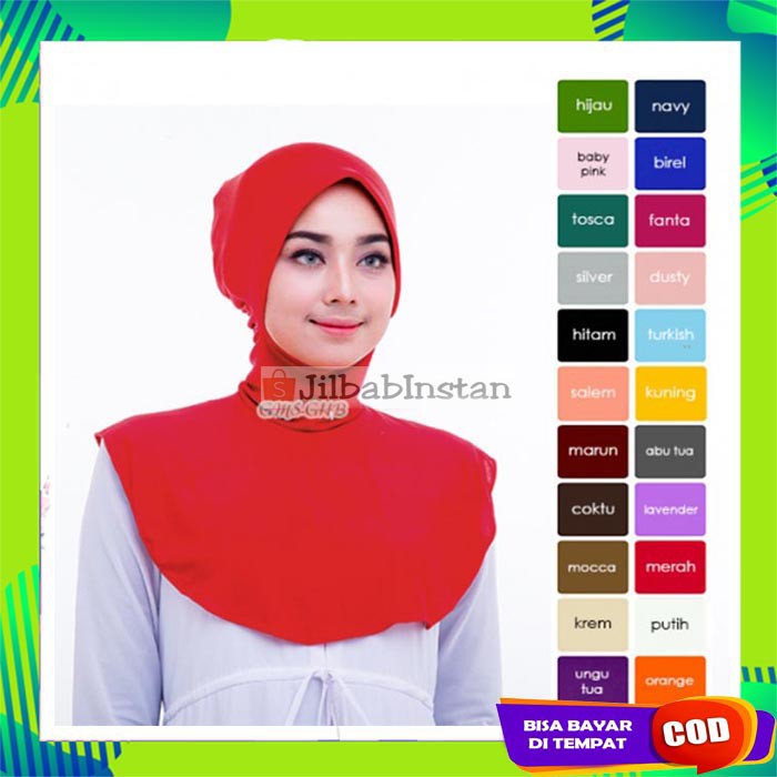 Ciput Inner Ninja Daleman/Dalaman Jilbab/Hijab Antem/Anti Tembem Premium Pet Busa
