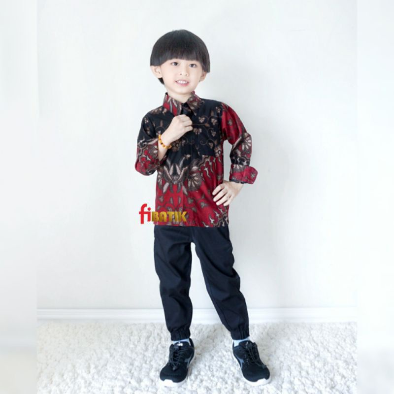 Kemeja Batik Anak - batik anak - baju batik anak laki laki umur 2-12 tahun hem batik anak