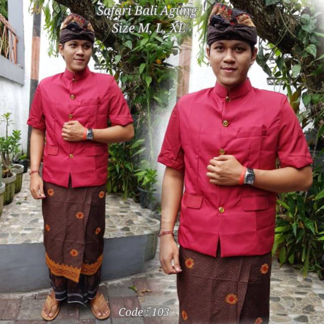 Baju Koko//Safari Bali Agung//Pakaian Adat Pria Bali