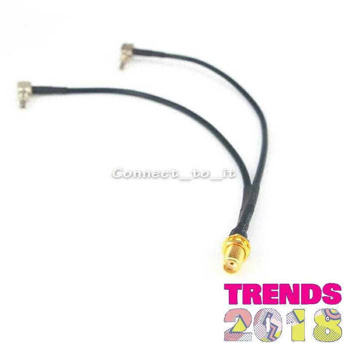 PROMO HARGA TERMURAH Kabel Pigtail Modem Dual TS9 To RP-SMA Female