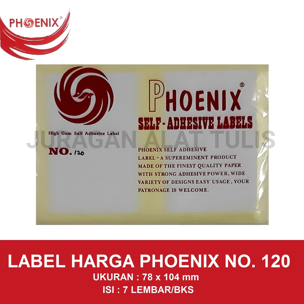 

LABEL HARGA / PRICE LABEL PHOENIX NO. 120