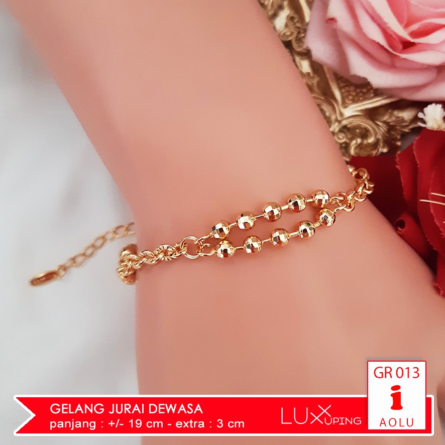 GR 013 Gelang Charm Xuping Perhiasan Wanita Gold 18K 2 Layer Luxx Xuping