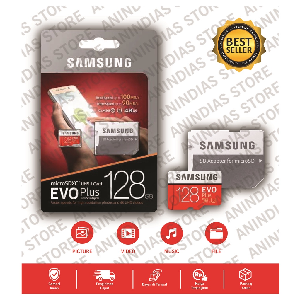 Memori Card Samsung MicroSDHC - 128Gb - garansi 1 Tahun