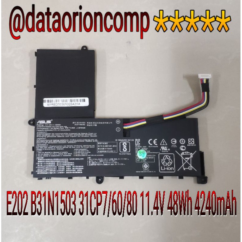 BATERAI LAPTOP ASUS EEEBOOK E202 E202S E202SA B31N1503