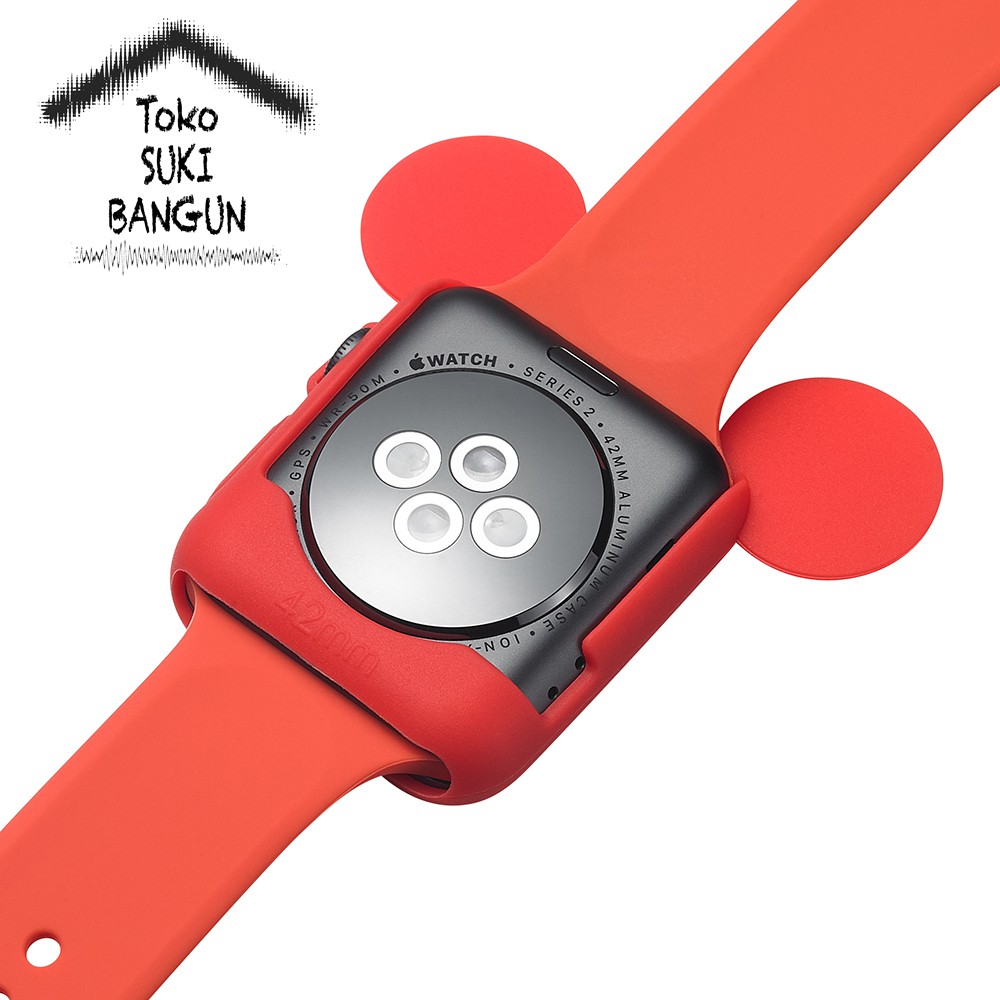 Mickey MOUSE Ears Soft Silicone Case for Apple Watch 38mm 42mm Rubber