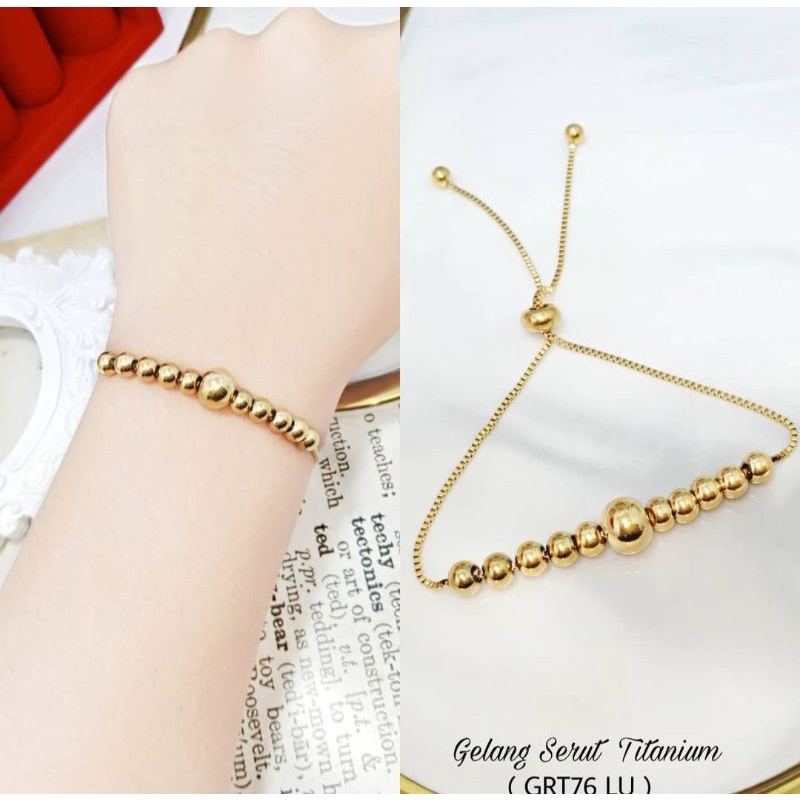 GELANG TITANIUM/GELANG SERUT TITANIUM/GELANG BIJI LADA/GELANG FLEKSIBEL/GELANG SERUT TITANIUM/GELANG