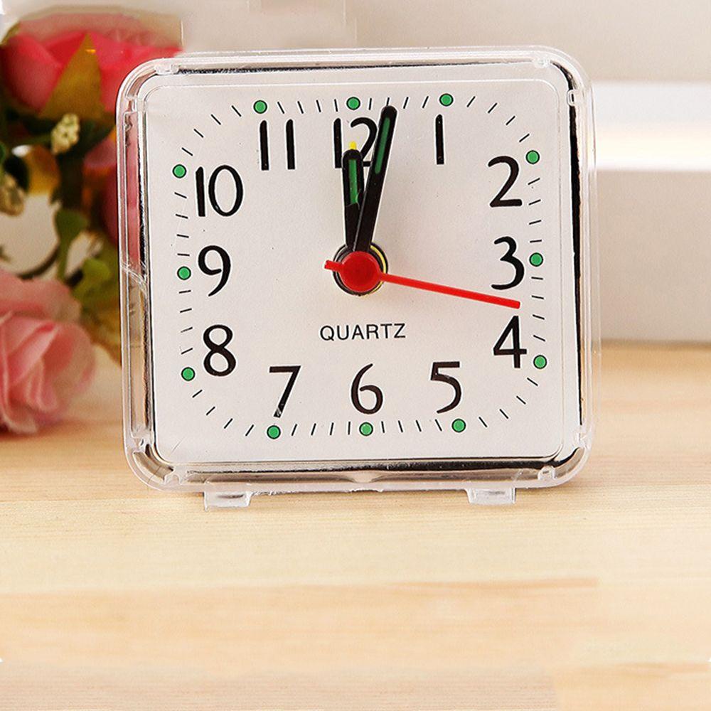 Suyo Jam Weker Kecil Kamar Tidur Samping Tempat Tidur Kantor Twin Bell Square