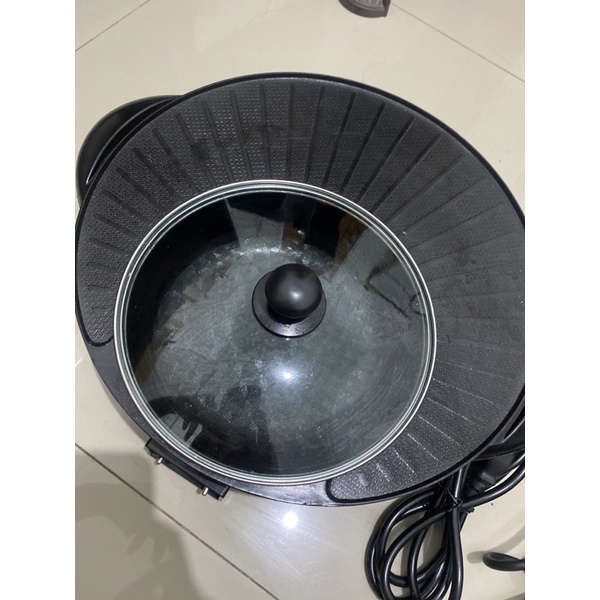 BBQ GRILL 2in1 panggangan hotpot elektrik shabu steambot suki listrik/alat panggan daging