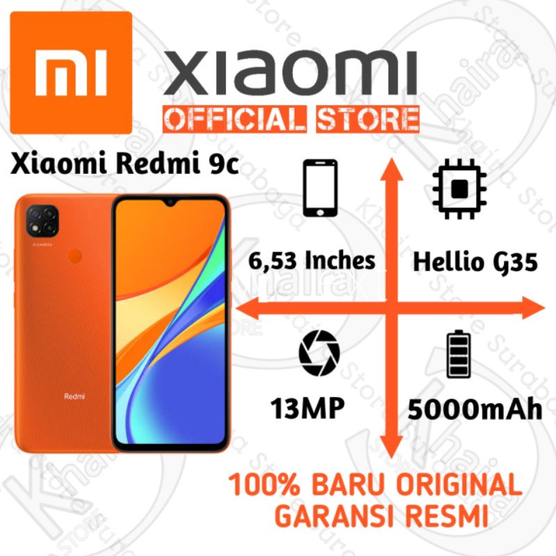 Redmi 9c (Ram3Gb+32Gb)(Ram 4Gb/64Gb) 100% Baru Original & Bergaransi Resmi Xiaomi-0