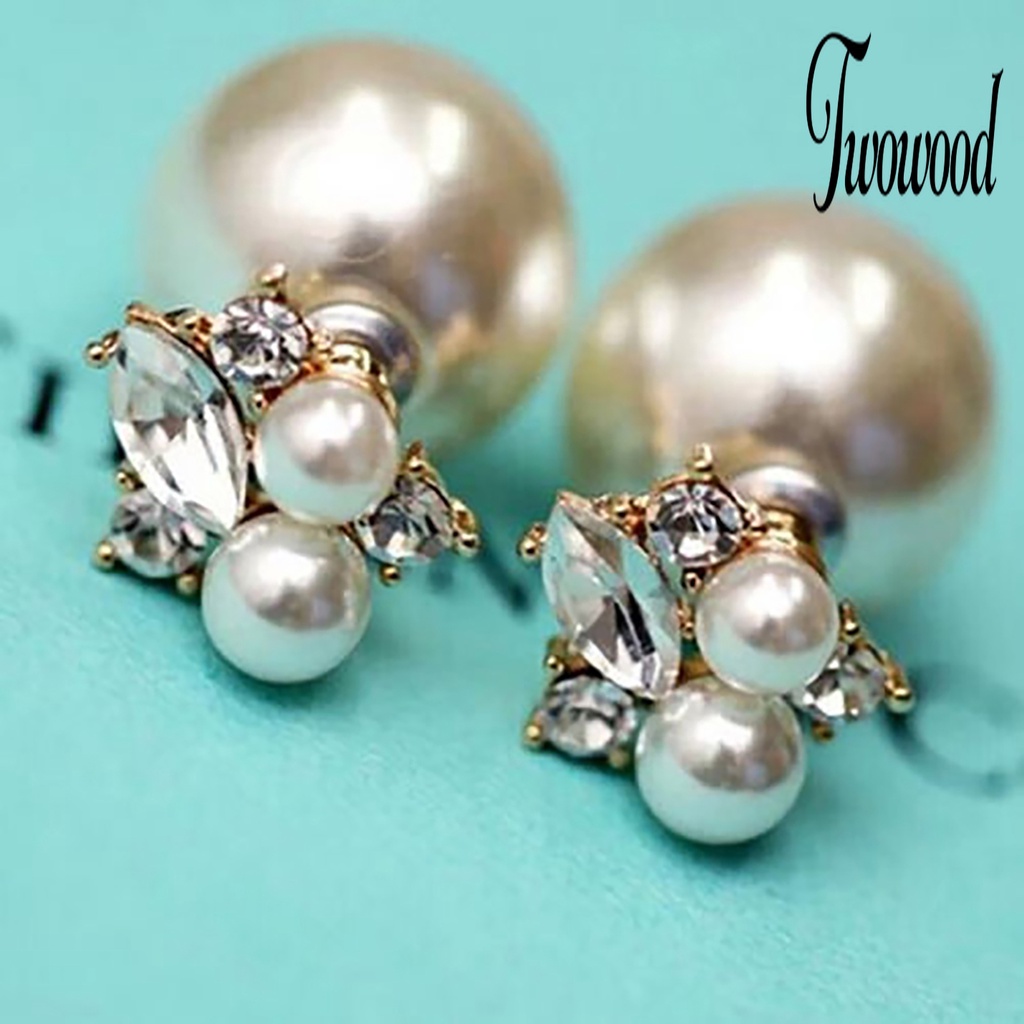 Anting Stud Berlian Imitasi Untuk Wanita