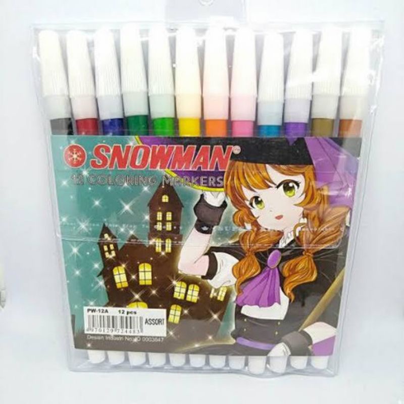 

spidol snowman warna warni 1 pack