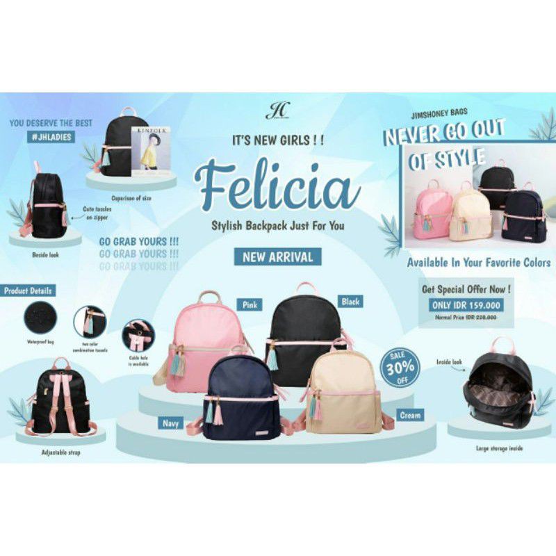 Tas Ransel Jim's Honey Felicia