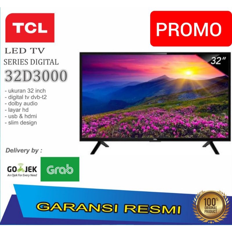 TV LED DIGITAL 32" TCL 32D3000 32 INCH 32"