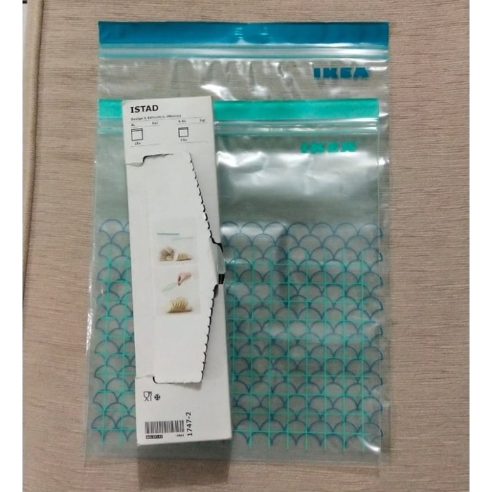 

READY Zipper bag transparan ikea plastik clip isi 10 (5 besar + 5 kecil) DISKON