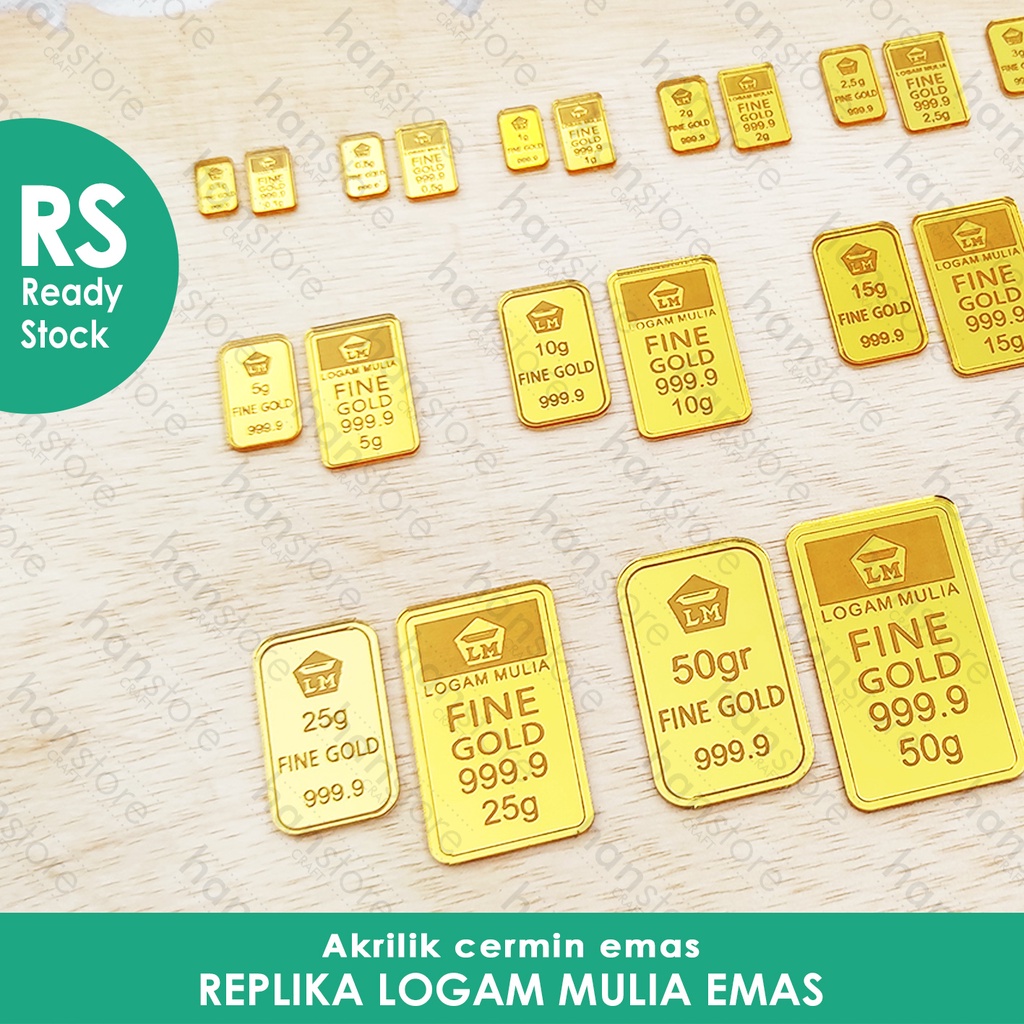 RS Replika logam mulia emas 15gr - 100gr Desain Lama &amp; Desain BARU untuk mahar / Dekorasi / Mahar