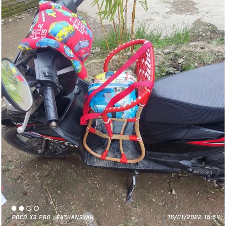 boncengan motor metick 3 in1  /kursi boncengan sabuk sefty bantal setang berkarakter doraemon tayo hellokty