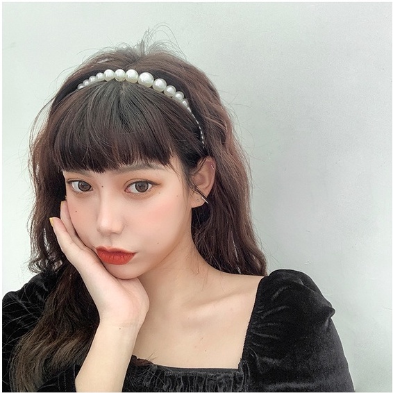 Bando Mutiara Kristal Mutiara Wanita Dewasa Rambut Korea Fashion Bandana Wanita Ikat Kepala Sederhana Gaya Lucu Headband / Korean Hair Band Head Pearl Pearls Cantik Bermotif