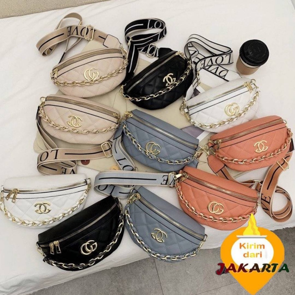 (2PC BISA IKG)GTBI998873799 NEW ARRIVAL  !!! TAS PINGGANG  IMPORT PREMIUM TERBARU