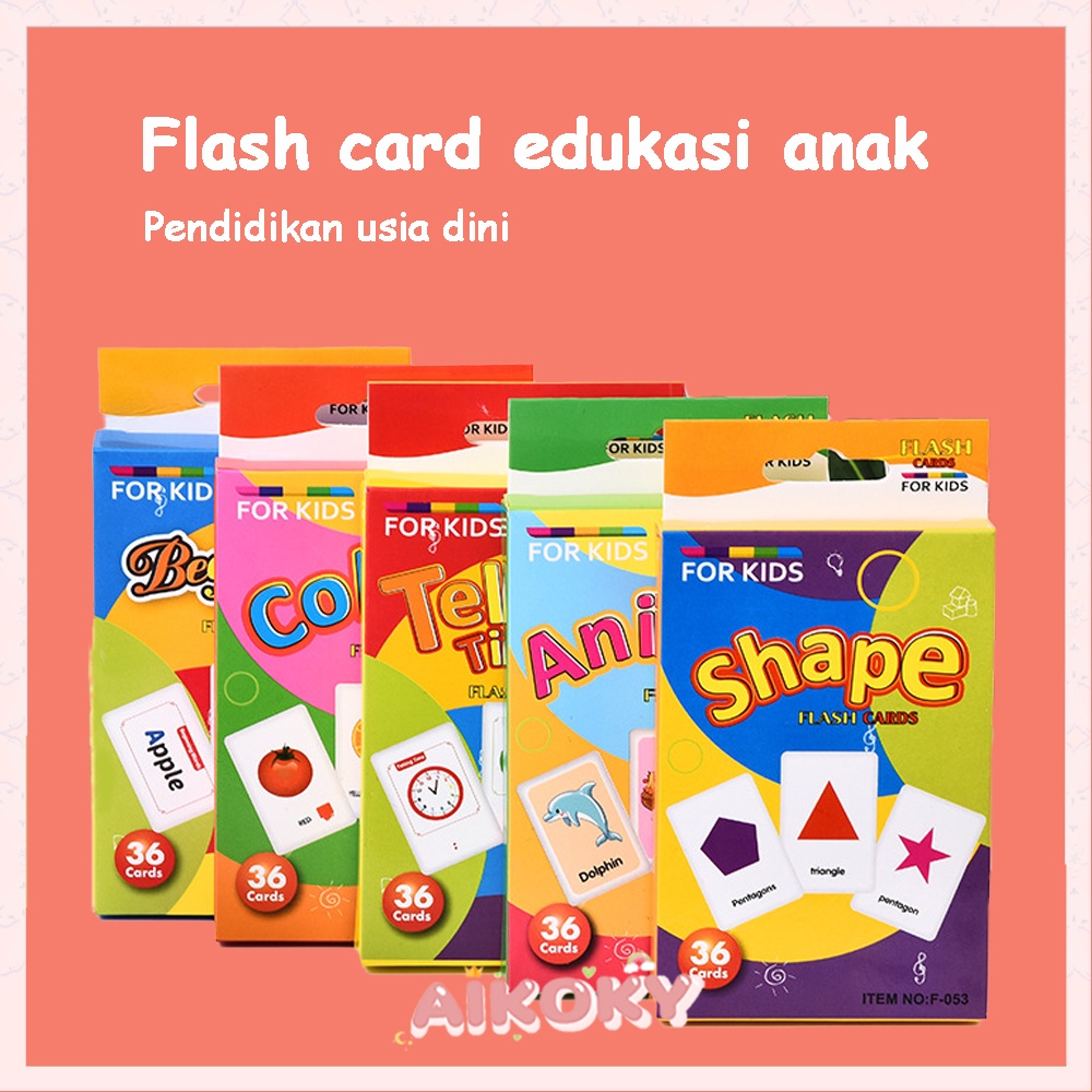 Aikoky Flash card edukasi anak/Mainan edukasi balita