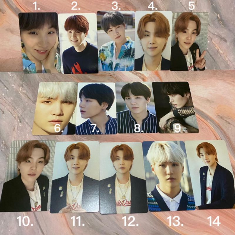 BTS Official Dicon 101 Photocard PC Sharing Member Suga Yoongi sakit gigi chibi