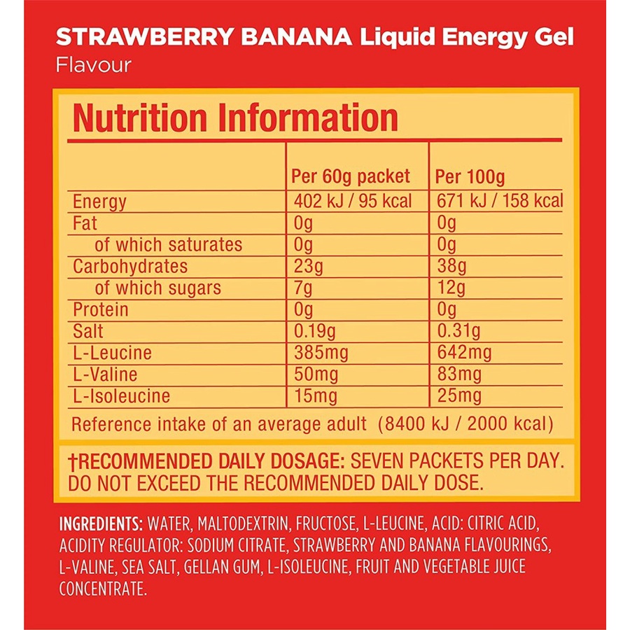 GU Energy Liquid STRAWBERRY BANANA Gel tenaga lari sepeda renang gym