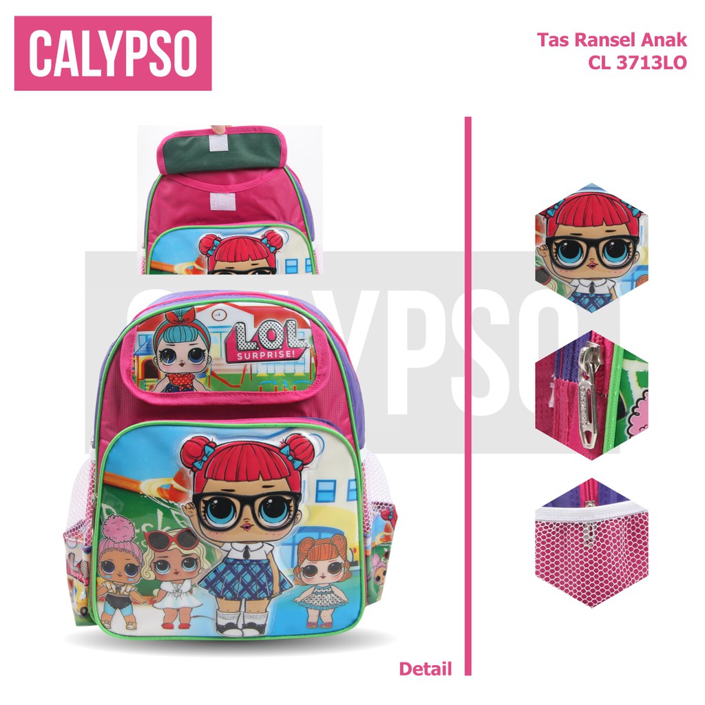 [KLIKTAS] Tas Ransel Anak Sekolah Perempuan TK Paud Gambar Kartun LOL Calypso 3713 / Ransel Backpack Sekolah