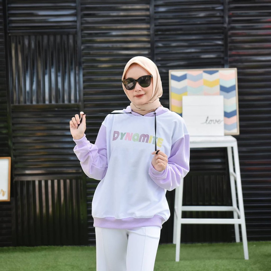 Dinamite Sweater  hoodie  Kombinasi l Huodie Wanita Pria Termurah Kekinian l Sweter bahan teb