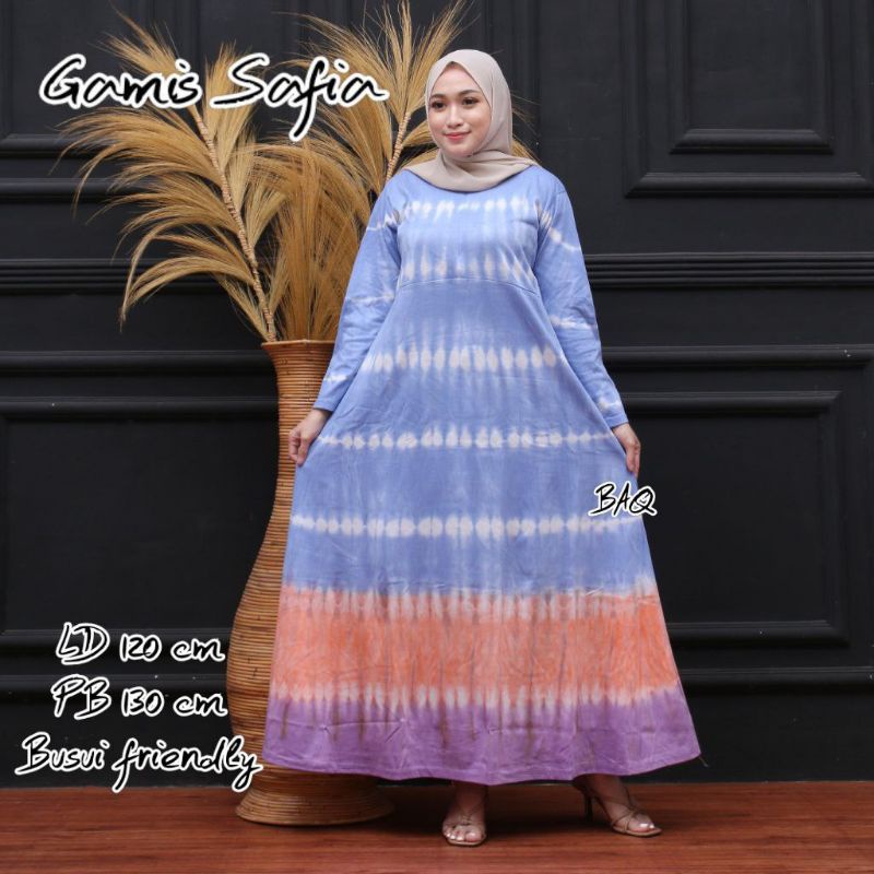 DASTER KAOS BATIK JUMBO LD 120 SOFT LENGAN PANJANG RESLETING DEPAN BUSUI BUMIL HOMEDRESS WANITA KEKINIAN