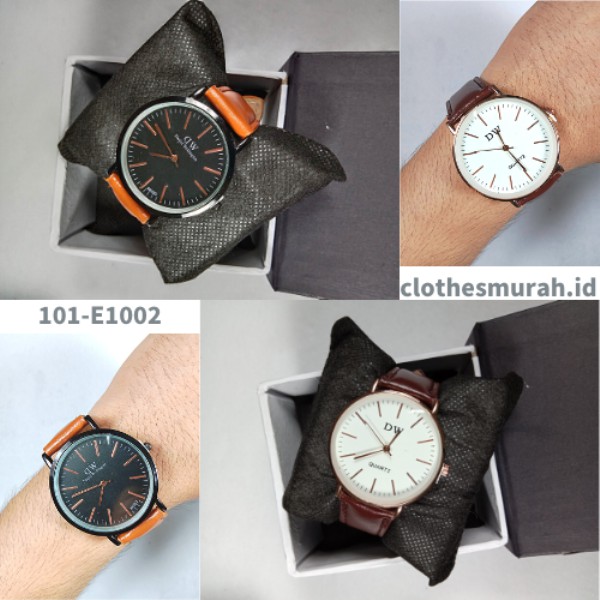 JAM TANGAN PRIA DW ANALOG TALI KULIT BODY BULAT 101-E-1002