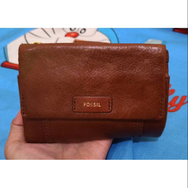 Dompet Fossil wallet ellis brown preloved
