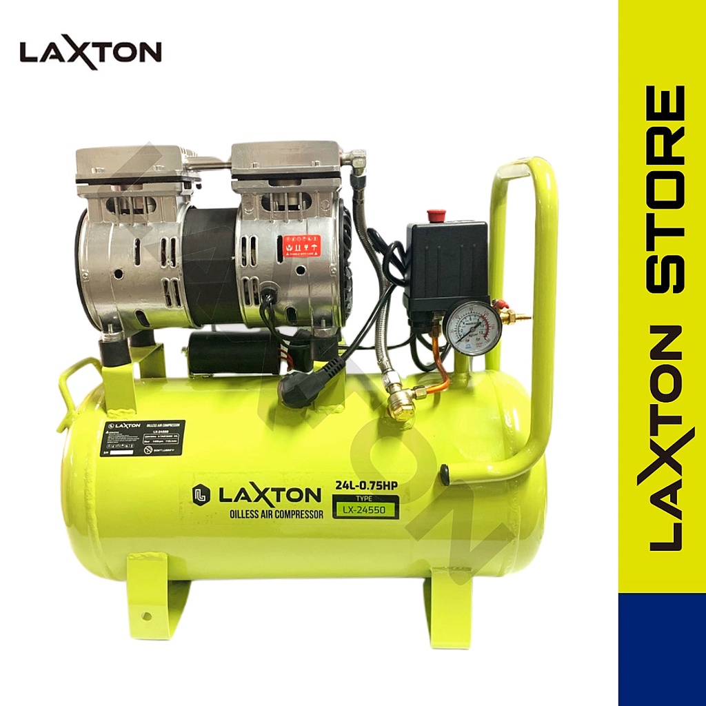 LAXTON kompresor angin SILENT OILESS 24 Liter 3/4HP MURAH LARIS LX24550