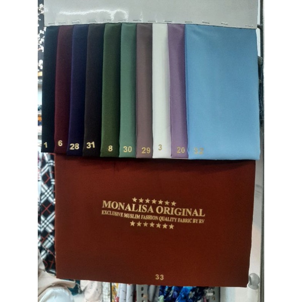 TERBARU kain monalisa orginal polos/wollpis polos/kain wolfis