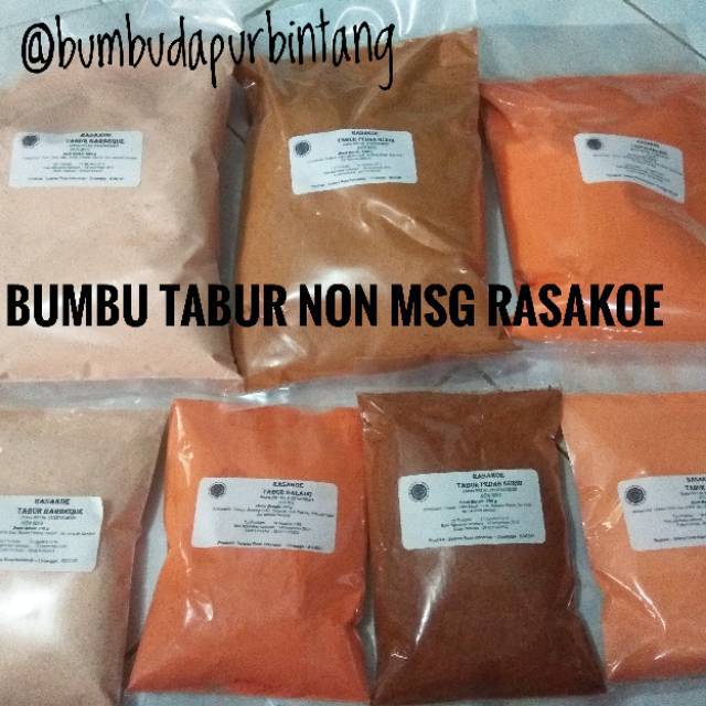 

Bumbu Tabur 1 kg Non MSG Halal MUI Rasakoe bumbudapurbintang