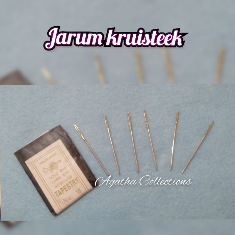 jarum kruisteek/ jarum Tapestry/jarum sulam tumpul isi 5 biji