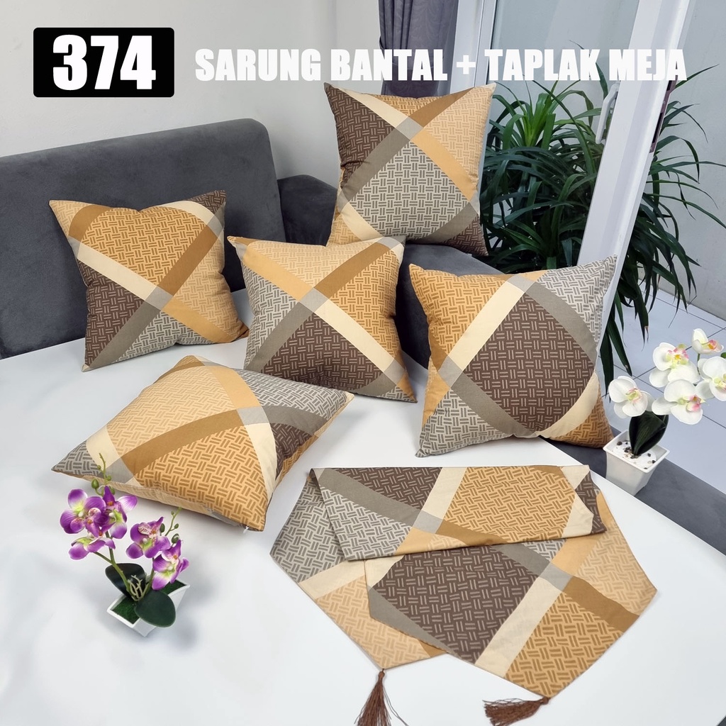 PAKET TAPLAK + SARUNG BANTAL SOFA 50X50 ( 1 TAPLAK + 5 SARUNG )