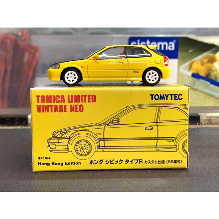 Tomica Limited Vintage Neo Honda Civic Type R Yellow Hong Kong Edition