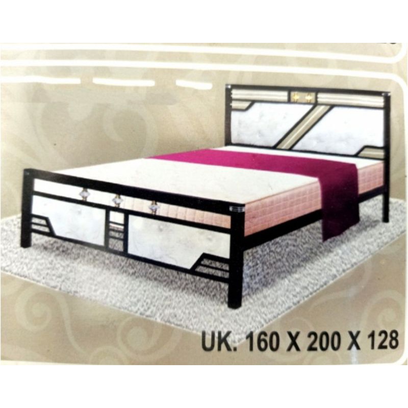 Ranjang besi minimalis - 160 / 180